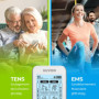 AUVON 4 Canaux Appareil d'électrostimulation EMS/TENS pour le soulagement de la douleur, avec 24 modes de electrostimulateur mus