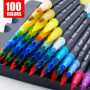 mancola 100 Couleurs Feutres Coloriage Adultes, Feutre Aquarelle Stylo Pointe Fine, Pour Professionnel Dessin,Coloriage Mandala 