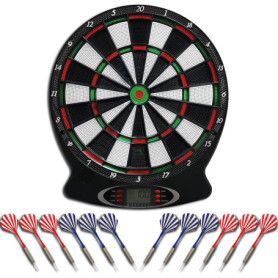 [12 fléchettes] Jeu de flechettes électronique Adulte, Brovamo Jeux de electronique adultesavec 12 fléchettes et,30-Pointe flech