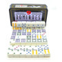 Dominos de points doubles de 9 couleurs (jeu 55, dominos) dans une boîte en métal