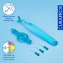 Curaprox Interdentalbürsten-Set CPS 06 prime start, Starterset mit 5 Bürsten, 2 verschiedene Halter, türkis, 0.6 mm Durchmesser,