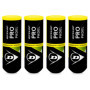 Dunlop, Pro Padel, Lot de 4 Tubes de 3 Balles Padel, Balles de Padel de qualité, Jouez avec Les Boules de Padel des Champions, I