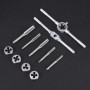 Coffret Tarauds et Filières Métrique Ensemble de tarauds matrices 12 pièces M6 M12 à filetage écrou vis gauche avec kit d'outils