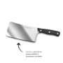 Lacor - 39018 - Cuisine Macheta, Couteau Boucher Professionnel, Acier Inoxydable, Poignée Ergonomique, Mesure des Feuilles 17 x 