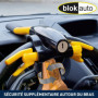 BLOKAUTO 9595 Antivol Voiture Haute Sécurité, Canne Bloque Volante Plus Visible et Dissuasif, Verrouillage Plus Pratique Presse 