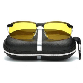 SunAurora Lunettes de Conduite de Nuit,HD Anti-éblouissement Polarisé Sécurité des Lunettes,Protection UV400,Réduire la Fatigue 
