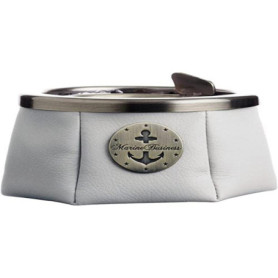 marine business Cendrier inox et cuire beige