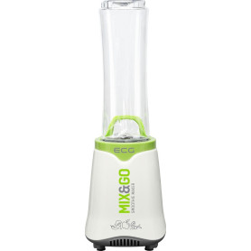 ECG SM 3510 Mix&Go Mini Blender Smoothie, Plastique, 600 milliliters, Blanc/Vert