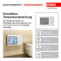 EMOS P5607 Thermostat Mural, régulateur de température ambiante, numérique, programmable, avec Protection antigel, Filaire pour 
