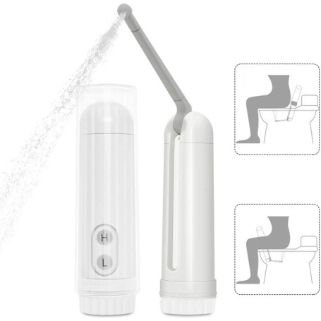 Bidet de voyage portable par YAMI, IPX6 Bidet électrique étanche avec film de décompression automatique et buse Réglage de 180 d