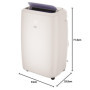 Beko - BP109C - Climatisation Portable, 9000 Btu, Refroidissement, Déshumidification, Connexion WiFi intégrée - Blanc, 44 x 33,5