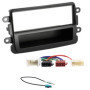 Sound-way Kit Montage Autoradio, Cadre Façade 1 DIN, Adaptateur Antenne, Cable Adaptateur Connecteur ISO, Compatible avec Dacia