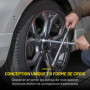 Dunlop Croix Roue Voiture - Clé Démonte Roue aux Dimensions 17-19-21-23 mm - Clés en Croix pour Roues - Clé de montage - Cle Dem