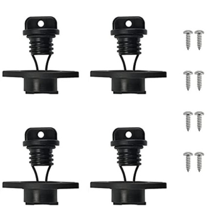 haihaz,Lot de 4 Plastique Kayak Bouchon de vidange,Bouchons de vidange Portables pour Kayak,Bouchons de vidange universels en Pl