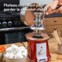 Gadgy Fontaine à Chocolat à 3 niveaux - Fontaine à Chocolat en Acier Inoxydable - Fontaine à Chocolat Retro Look - Fondue à Choc