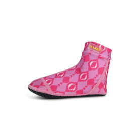 Duukies Chaussettes de bain antidérapantes pour fille - Motif ikat rose - Protection UV - Chaussures de plage, Rose, 34/35 EU