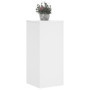 vidaXL Supports pour plantes 2 pcs blanc 30x30x70 cm bois d'ingénierie, support de fleurs, support de pot, support pour plantes 