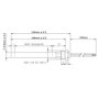 Bougies d’allumage pour poêle à pellets 300 W, 150 mm, 140 mm, diamètre 9,9 mm, filetage 3/8. Pour Ungaro Piazzetta