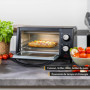 TZS First Austria Mini four électrique 10L, Four electrique, 800W, avec Minuteur 0-60 min, Jusqu'à 230°C, Mini four à pizza, 2 h