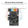 Carte Son PCIe, Carte Son 6 Canaux Matériel de Conversion de Signal Audio de Bureau Stéréo avec CD de Pilotes pour 7/Vista/XP 32