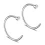 Zeayebsr 6 Pièces Nez Bague À Lèvres Piercing Corps, Goujons Septum en Acier Inoxydable Fer à Cheval Hoop Stud Anneaux pour Sour
