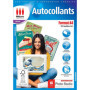 Papier Autocollant Imprimante -25 Feuilles Adhésif Blanc Mate, Format A4, Imprimables, Personnalisable, Adhèrent, Facilement Dét