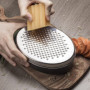 DIFCUL Râpe à Fromage, râpe pour Cuisine avec Couvercle de 2 Tailles, Râpe à Fromage avec récipient pour Aliments et Couvercle H