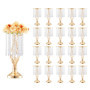 VEVOR Vase de mariage, lot de 20, supports de fleurs de mariage en cristal de 43 cm de haut, vase or en métal pour centre de tab