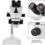 VEVOR Microscope Stéréo 3.5X-90X Simul Focal Trinoculaire Zoom 360 Degrés Rotatif Trinoculaire Stéréo Microscope Double Bras Sta