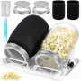 GUHAOOL Bocal de Germination,2 x 1000ml Germoir en Verre Bocal à Germes,2 Couvercle à Grille en Acier Inoxydable,2 Support,1 Pla