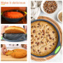 Moule Gateau Silicone Rond 25cm, 9 Pouces Antiadhésif Moule à Gateau Réutilisable, Dégagement Rapide Moule Silicone Patisserie R