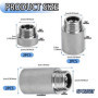 6 Pièces Rallonge de Robinet 1/2", Rallonges Robinet en Acier Inoxydable Raccord Fileté Demi Pouce Interface Filetée Extérieure 