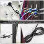 TANCUDER 400 PCS Serre Cable Plastique Collier de Serrage Blanc et Noir Collier Serflex Plastique 15CM Attaches Torsadées en Pla