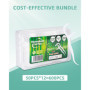 Lot de 600 bâtonnets de fil dentaire jetables pour le nettoyage des dents - Bâtonnets de soie dentaire jetables pour l'hygiène d