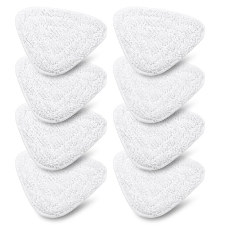SOBEAU Lot de 8 Housses de Rechange pour Nettoyeur à vapeur Vileda Steam & Vileda Steam Plus, Accessoire Balai Vapeur Microfibre