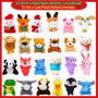 Chennyfun Calendrier de l'Avent de Noël 2024, Compte à Rebours Noël avec 24 Peluche Mignonnes, Décorations De Noël, Cadeaux d’An