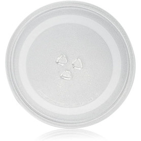 ADERTOS Plateau Micro Onde Universel 24.5cm Plateau pour Micro-ondes Plateau Tournant Universel en Verre Microwave Plate Turntab