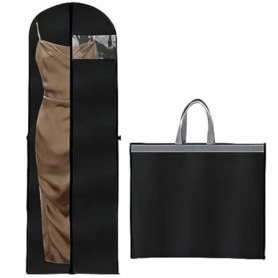 Housses de Vêtements, 180x60CM Housse Vetements à Suspendre, Pliable Housse Robe de Mariée, Anti Poussière Humidité Housse Vetem