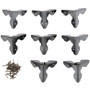 Lot de 8 protections d'angle de style antique avec vis, protection de coin d'armoire, protection de bord pour boîtier en bois, s