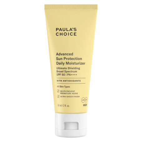 Paula's Choice Crème de Jour Advanced Sun Protection SPF 50 | PA++++ - Crème Solaire Hydratante Visage - Anti Âge - avec filtres
