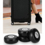 Roulette Valise, Roue Valise en Caoutchouc de 50x18mm avec Rondelles, Clés Et Vis, Roue Valise Universelle pour Bagages Pouvant 