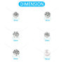 Collier Invisible Fil Nylon 6Pcs Collier Invisible Ras de Cou Transparent avec RondeTrèfle à Quatre Feuilles Perles Blanches Six