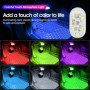 4Pcs RGB Éclairage Intérieur de Voiture, Lampe Tactile 7 Couleurs LED, Plafonnier Rechargeable USB