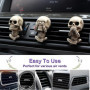 ZYEKIU 3 PCS Diffuseur De Voiture Résine Squelette Clip de Ventilation Diffuseur de Voiture Crâne Voiture Skull Désodorisant ave