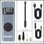 Mini Compresseur à Air Portatif, HYCHIKA 12V 6000mAh Gonfleur Pneus Voiture Gonfleur Electrique Pompe a Velo 150PSI avec Écran L