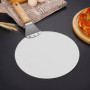 VEVOK CHEF Pelle Pizza, Palette à Pizza 25,5 x 25,5 cm Ronde Avec 22 cm Manche En Bois et Plateau Métallique en Acier Inoxydable
