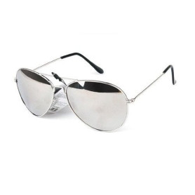 PURECITY Qwin Collection Lunettes de Soleil Aviateur Monture Argent - Verre Effet Miroir - Fashion Tendance
