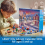 LEGO City 60436 Calendrier de l'Avent 2024, compte à rebours des vacances pour les enfants de 5 ans et plus, 24 surprises pour e