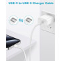 iPhone 15 16 Câble USB C vers USB C 1M/Lot de 2, Cable Chargeur iPhone 15 16 Câble USB C Charge Rapide PD 60W Cable Type C Cordo
