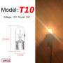 iJiZuo 10pcs Blanc T10 Ampoules LED, 5W Plaque D'Immatriculation Light, Feux de Positionnement Latéraux Plaque D'immatriculation